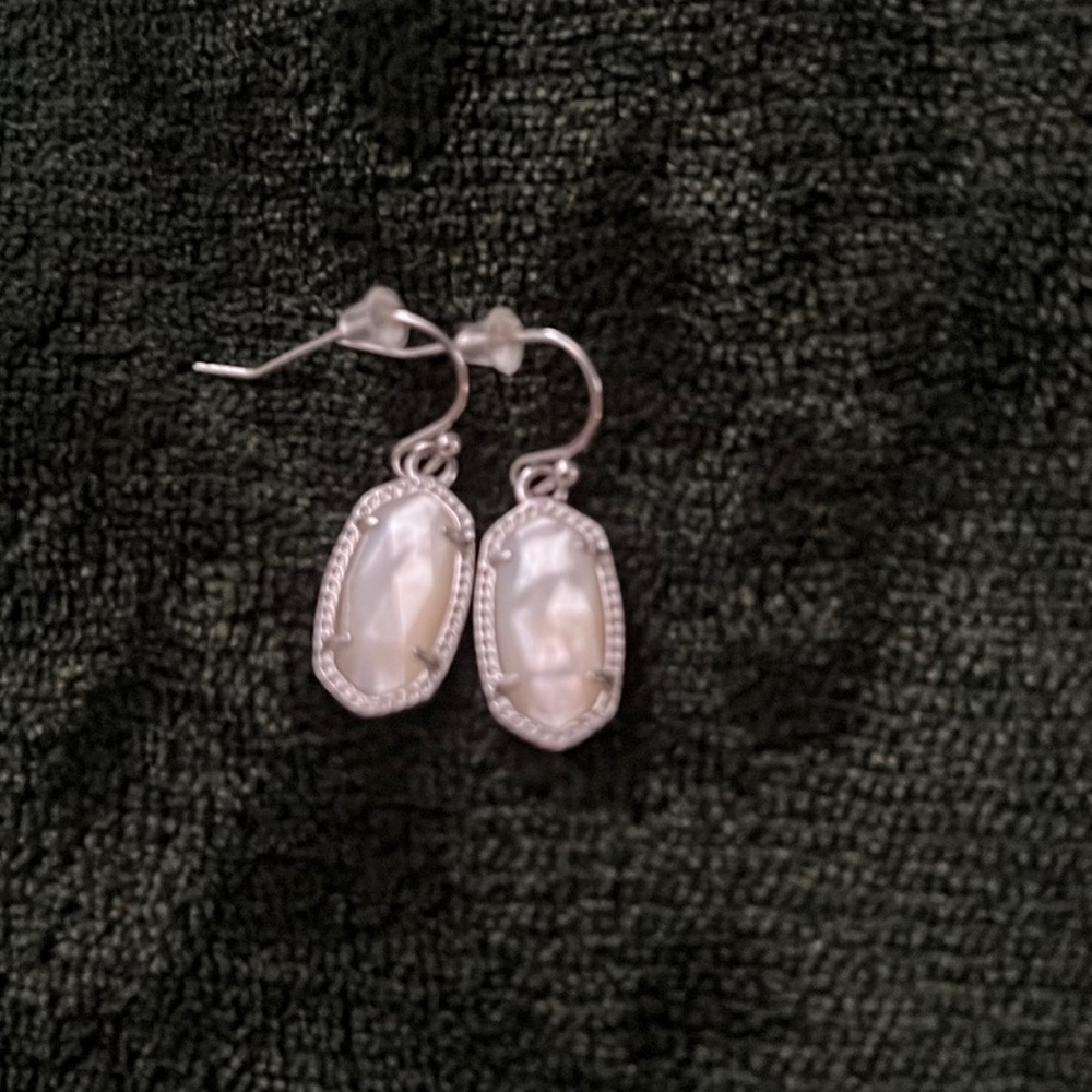 Lee sterling silver drop earrings in ivory Mother-of-Pearl